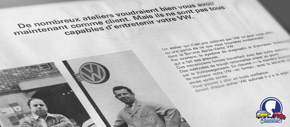 Atelier VW Ancienne – Brochure VW 1302